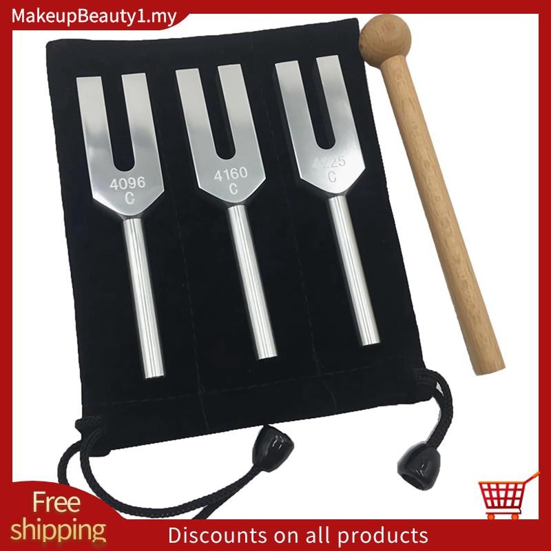 [In ]ชุดส้อมปรับแต่งนางฟ้า - 4096 Hz, 4160 Hz, 4225 Hz - ชุดเครื่องดนตรีบําบัดด้วยการโจมตีไม้และถุงเ