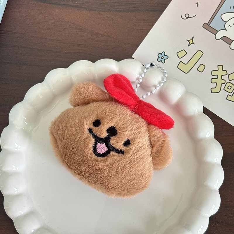 สายลูกสุนัขโบว์ตุ๊กตาจี้พวงกุญแจกระเป๋าเป้สะพายหลังเสน่ห์อุปกรณ์ตกแต่งของขวัญเพื่อน