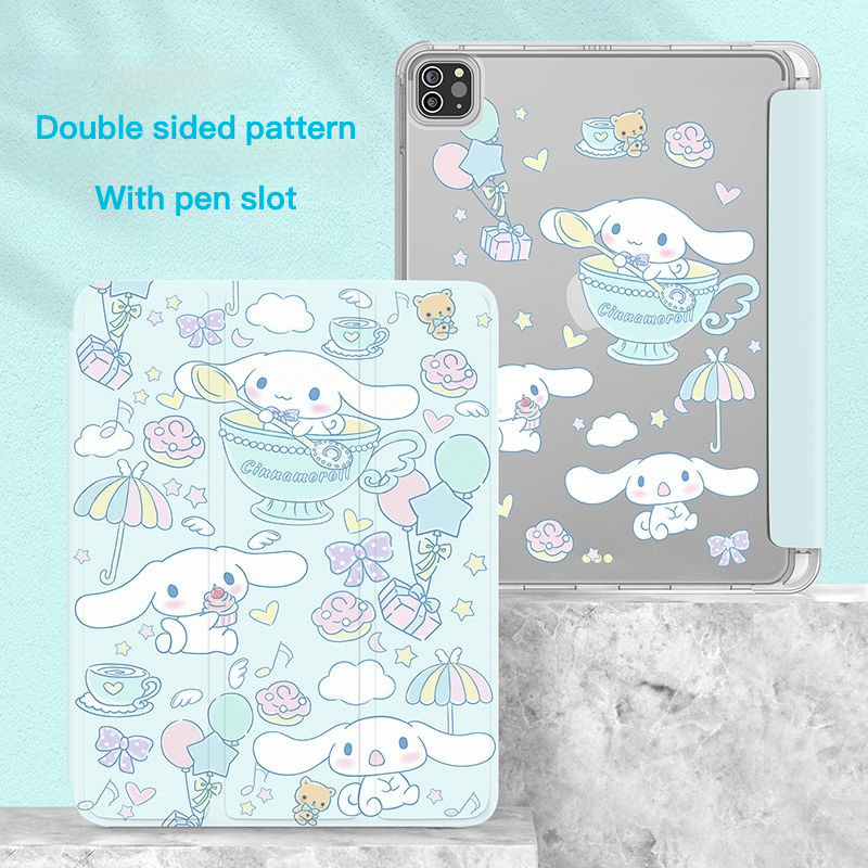 ป้องกันกรณีสําหรับ iPad 11th 10th 9th 8th 7th Air 6 M2 Air 5 Air 4 Pro 11 Air 7 M3 2025 น่ารักถ้วย Cinnamoroll กันกระแทกดินสอสล็อตปลอกอ่อนสําหรับ iPad - รูปที่ 3