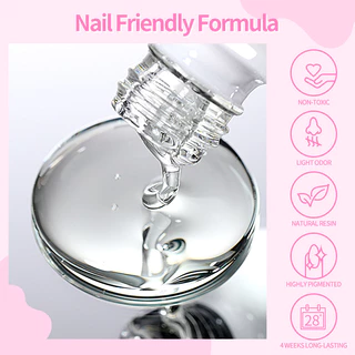 【Local】BORN PRETTY 6 In 1 เล็บกาวกดบนเล็บกาว Blooms เจลเสริมสร้างฐานขยาย Top Coat Function เคลือบเงา 15ml
