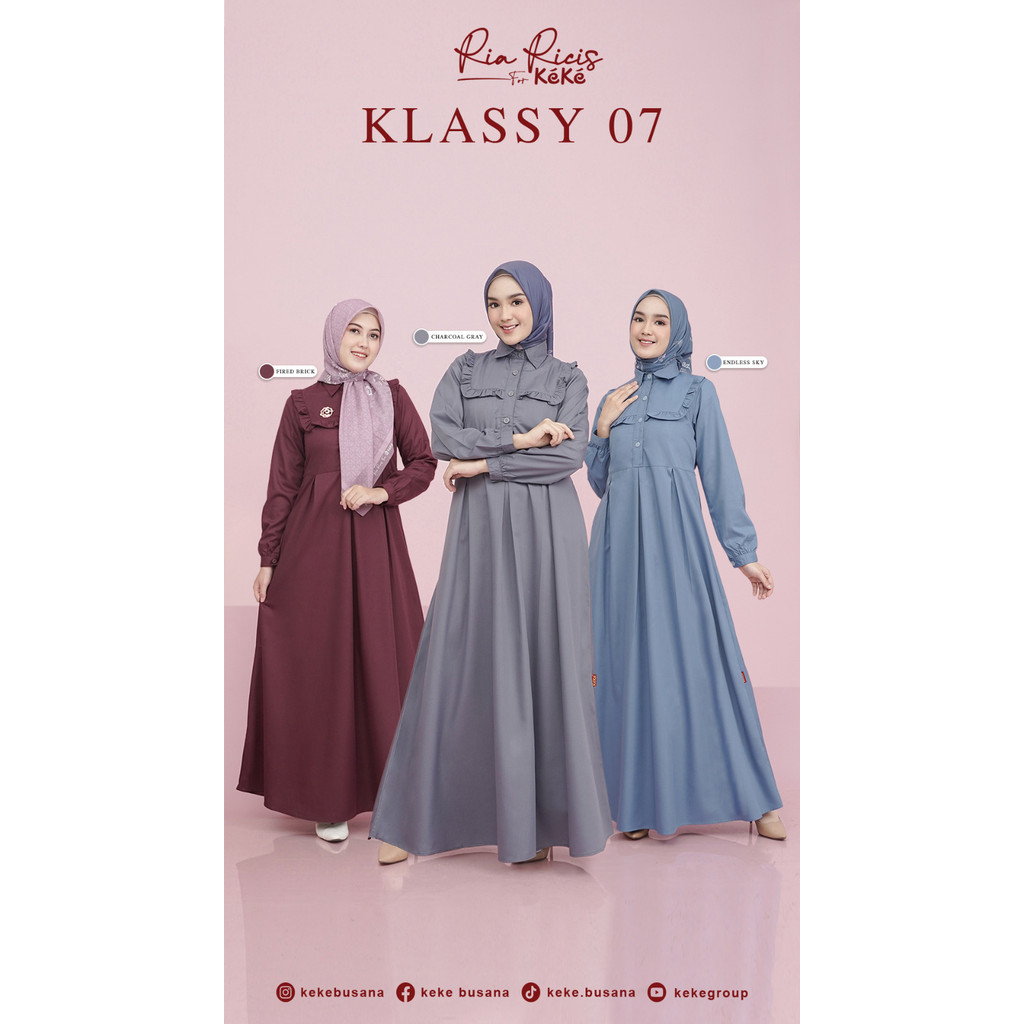 Keke Klassy Womens Gamis 07 ผู้ใหญ่ล่าสุด Gamis Gdk Dl Ricis Klassy 07 โดย Keke