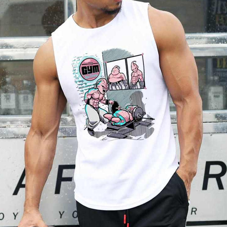 UT shop⚡ เสื้อกล้าม แขนกุด oversize ผ้าฝ้าย100% เสื้อแขนกุด 'Patrick GYM' เสื้อผ้าผช เหมาะกับใส่ออกกําลังกาย
