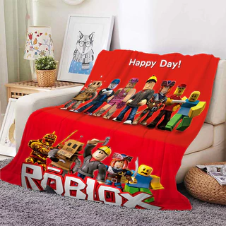 ผ้าห่มฟลีซอุ่นสำหรับโซฟาฤดูหนาวเกม B-Roblox เตียงนอนขนฟูผ้าห่มนุ่มขนาดคิงไซส์ผ้าปูที่นอนไมโครไฟเบอร์ของขวัญวันเกิด