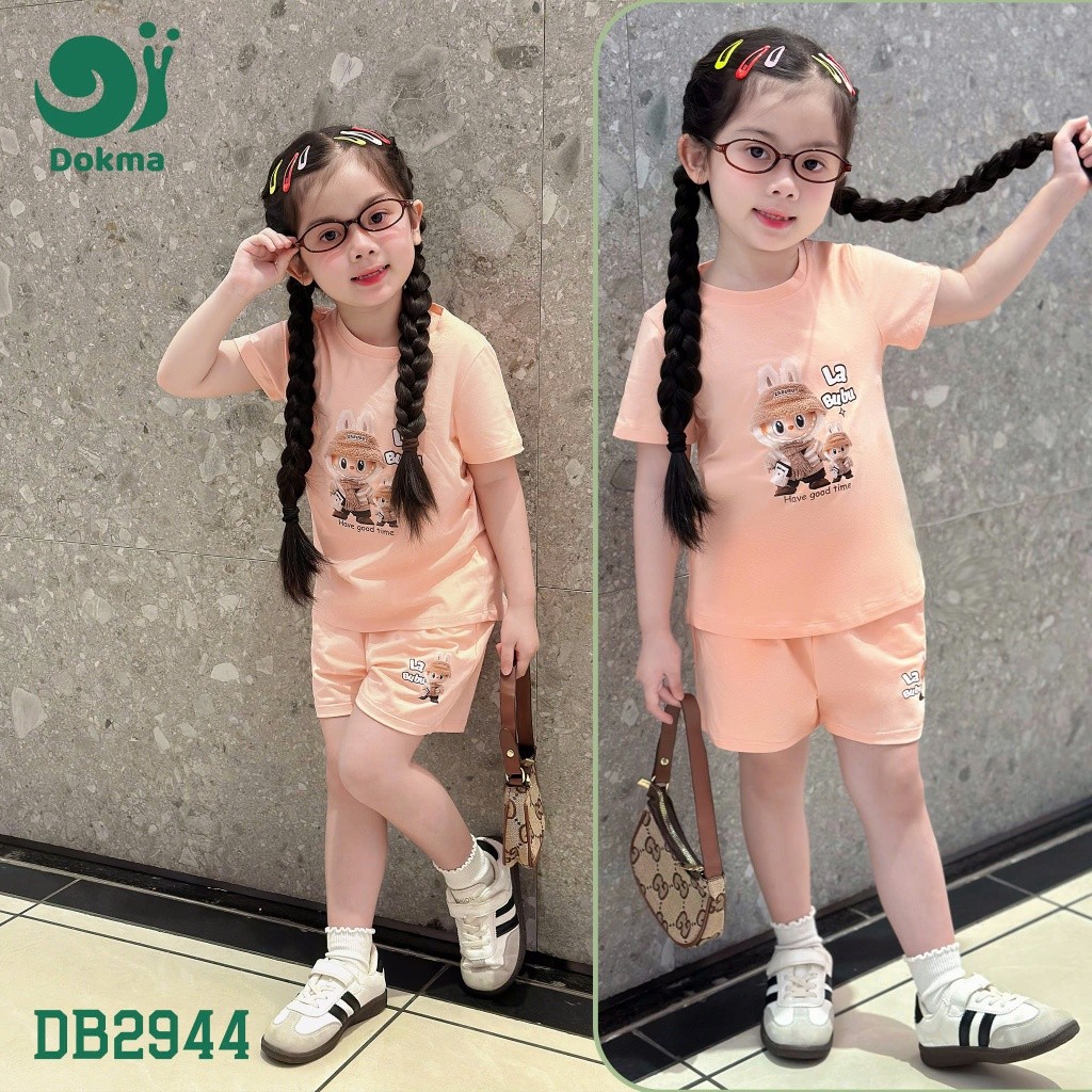 Dokma DB2944 เดรสแขนกุดเด็กผู้หญิง (2-6Y) ผ้าคอตตอน