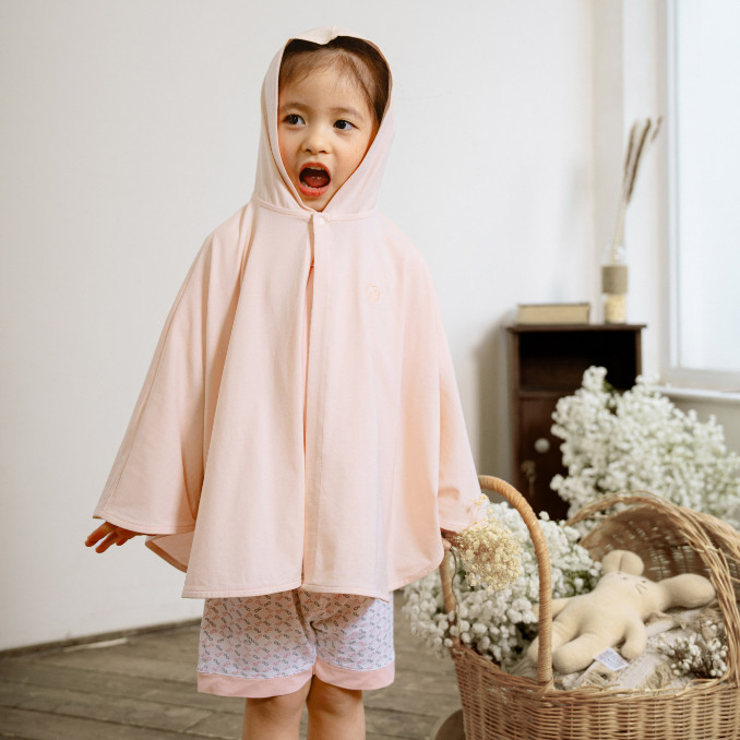 Bubaby (6M-5Y) BU Baby Bamco ผ้าคลุมอเนกประสงค์หมวกแหลมสําหรับเด็กชายและเด็กหญิง - BBC3100MN | เสื้อ