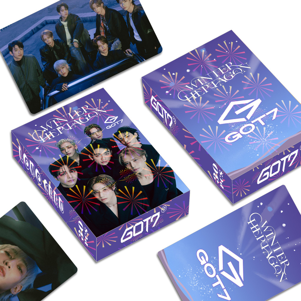 ฤดูหนาว heptagon Lomo Card GOT7 Photocard Jackson Mark JinYoung regression lomocard Idol ของสะสมการ์ดของที่ระลึก
