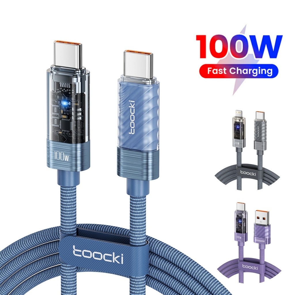 100w USB C ถึง USB C สาย Auto Power-off QC4.0 PD3.1 Fast Charging สําหรับ Macbook Smsuang PD20W ประเภท C สายชาร์จ