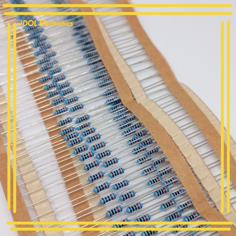 ราคาถูก! [100ตัว]ตัวต้านทาน 1/4w0.25W 1% 2.7E 15E 20E 220E 240E 500E 820E