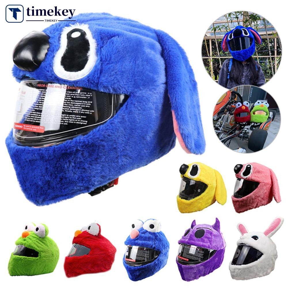 TME หมวกกันน็อคมอเตอร์ไซค์ครอบคลุม Christmas Party Full Cover Helmets Cover Funny Plush Helmet Protective Cover