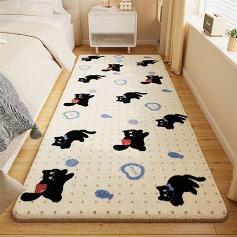 Children's Room Bedside Carpet Girls' Bedroom Bedside Cute Plush Foot Mat Master Bedroom Front Bed w