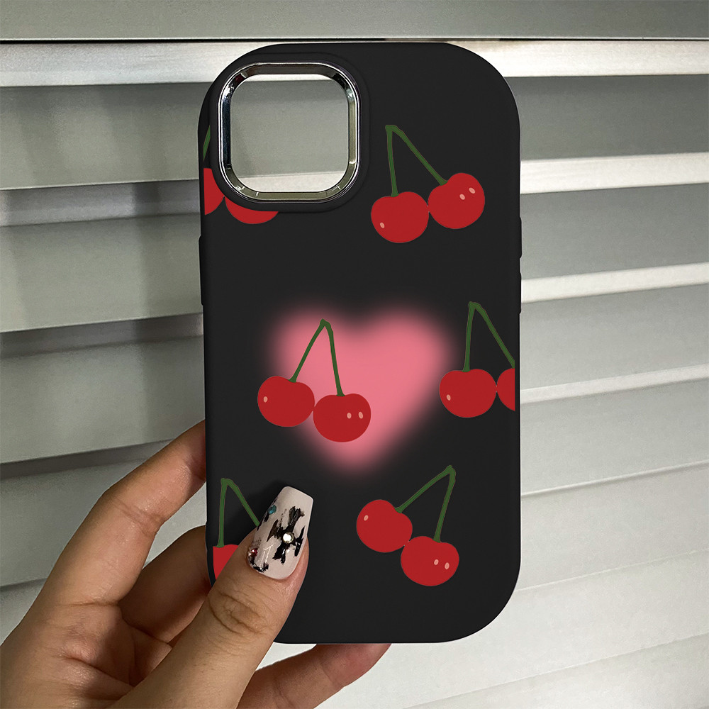 ส่งจากไทย เคสไอโฟน12 ลายเชอร์รี่ หัวใจชมพู ใช้ได้กับIPhone11 12 13 14 15 16 Pro MAX PLUS X XS XR 7 8 plus กันน้ำกันฝุ่น ราคา ถูกที่สุด ดีลบีเคเค แกลเลอรีภาพที่ 3