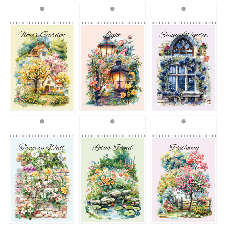 เว่ยเว่ย 20 ชิ้น [ชุดฤดูใบไม้ผลิดอกไม้] บัญชีมือมูลนิธิวารสารสติกเกอร์สัตว์เลี้ยงสติกเกอร์กระดาษสมุดวัสดุชุดสมุด