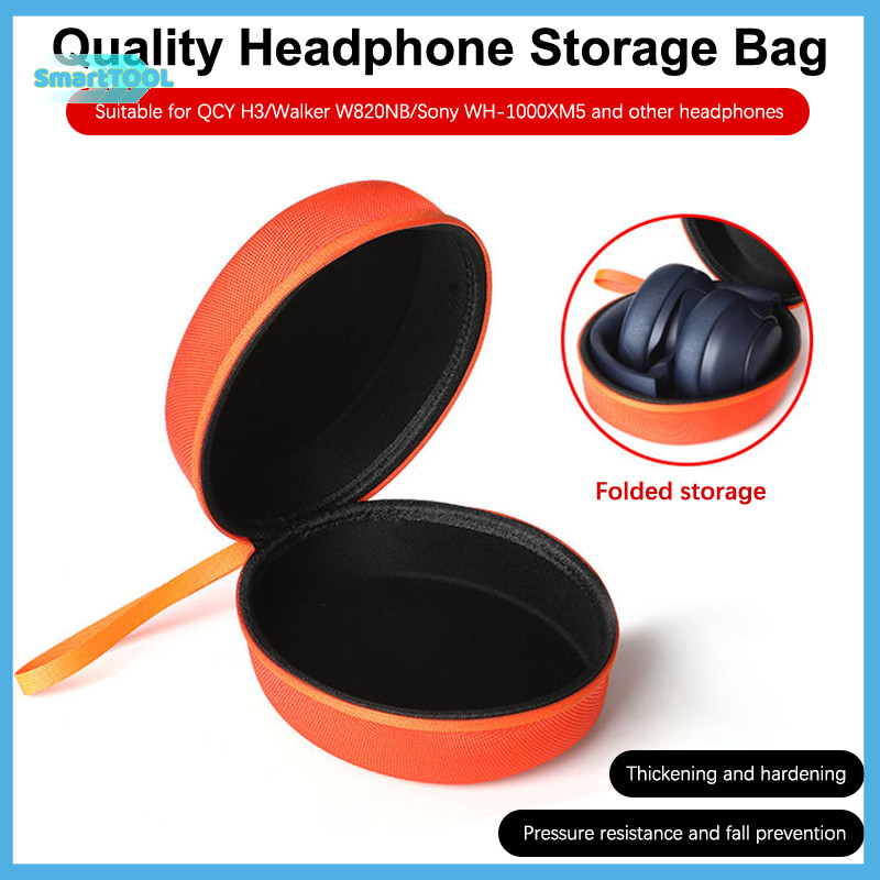 Utzn> กระเป๋าเคส EVA แบบแข็ง แบบพกพา สําหรับหูฟัง QCY H3 H4 Edifier WH-1000XM5
