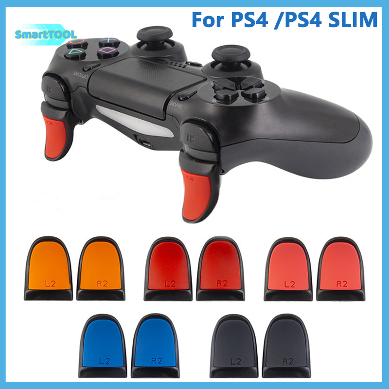 Utzn> ใหม่ ปุ่มทริกเกอร์ขยายจอยเกม ABS L2 R2 อุปกรณ์เสริม สําหรับ PS4 PS4 SLIM 2 ชิ้น
