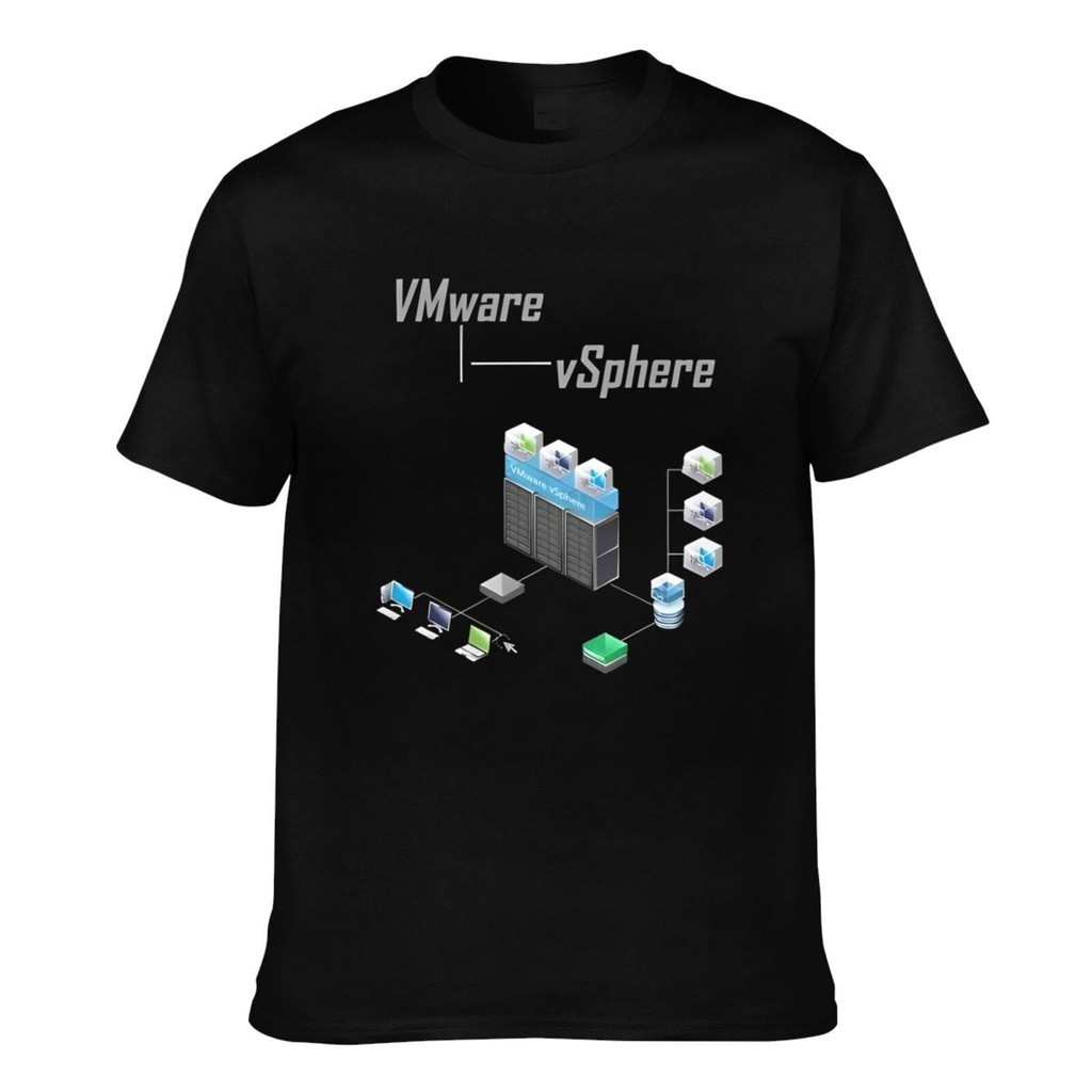 ผ้าฝ้าย Vmware Vsphere เสื้อยืดลําลองผู้ชายของขวัญ