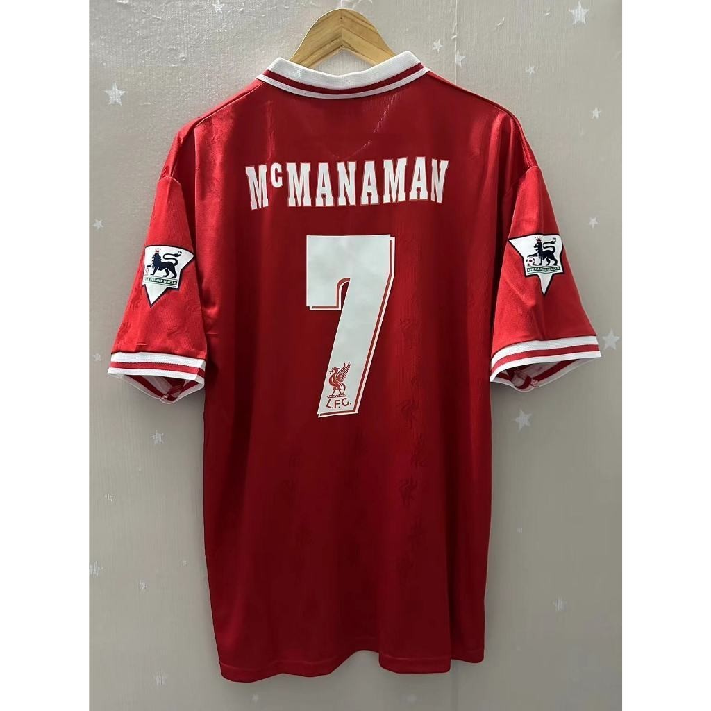 96 97 ลิเวอร ์ พูล FOWLER MCMANAMAN BARNES คุณภาพสูงบ ้ าน Retro เสื ้ อฟุตบอลที ่ กําหนดเองเสื ้ อยืด