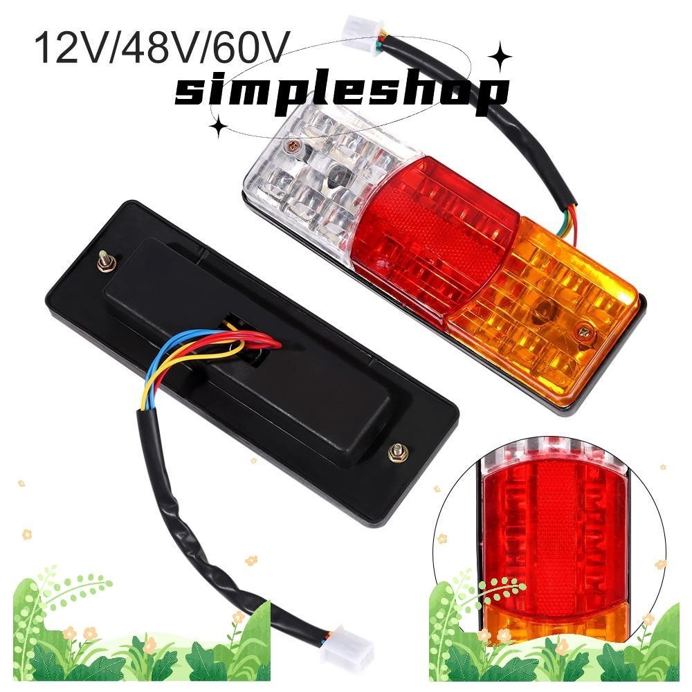 Simple ไฟท้ายจักรยาน E-bike 12V/48V/60V ไฟเตือนความปลอดภัย กันน้ํา