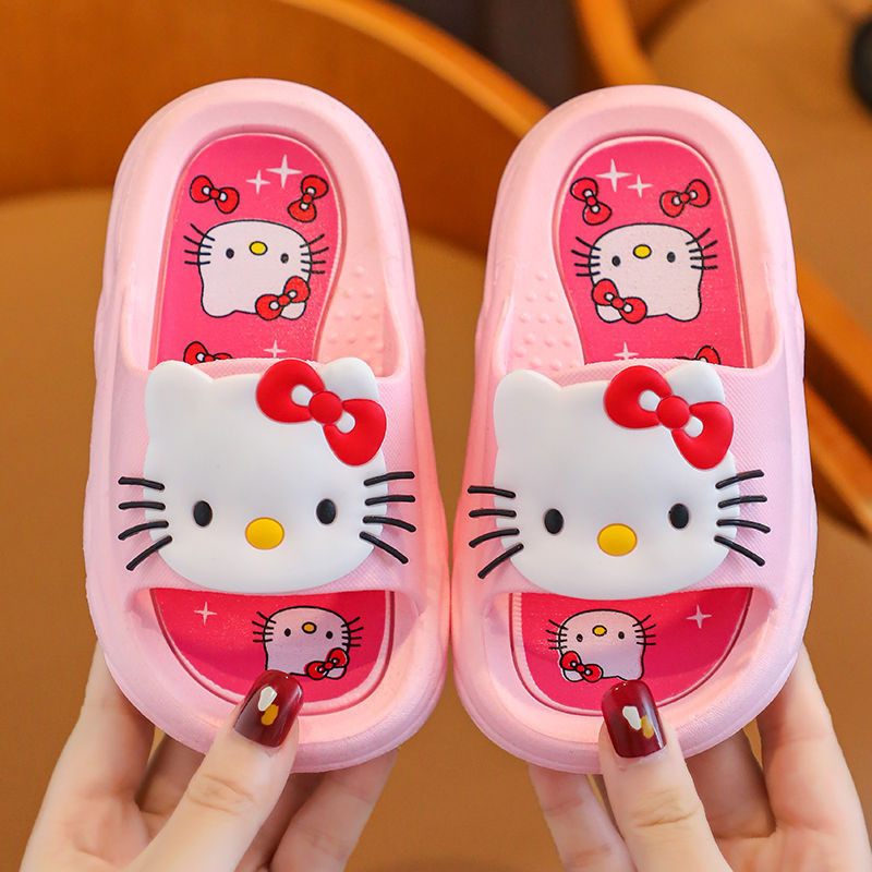 [พื้นนิ่ม กันลื่น] รองเท้าแตะ พื้นหนา ลายการ์ตูนแมวน่ารัก แฟชั่นฤดูร้อน สําหรับเด็กผู้หญิง และผู้ชาย