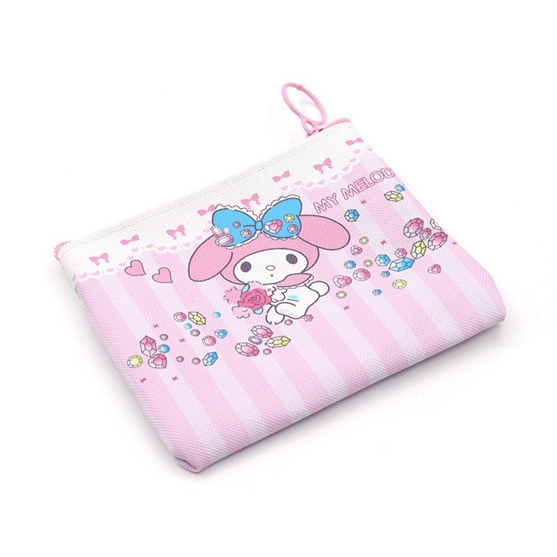 กระเป๋าใส่เหรียญ พวงกุญแจ รูปการ์ตูน Sanrio Mymelody Kuromi Cinnamoroll เหมาะกับของขวัญ แบบสร้างสรรค์ สําหรับเด็ก