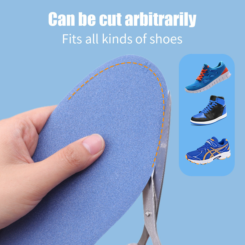 แผ่นรองพื้นรองเท้ากีฬา ระบายอากาศ ซับเหงื่อ ซับแรงกระแทก สีดํา แบบเปลี่ยน สําหรับรองเท้านวด ดูแลเท้า - รูปที่ 7