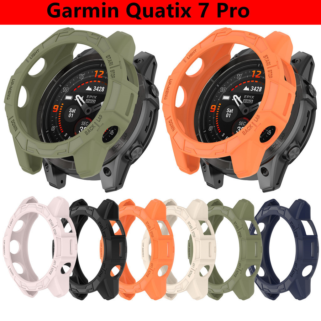 Garmin Quatix7Pro ซิลิโคนคุณภาพสูง Soft TPU Hollow Out Shell กรอบกันชนนาฬิกาสําหรับ Garmin Quatix 7 