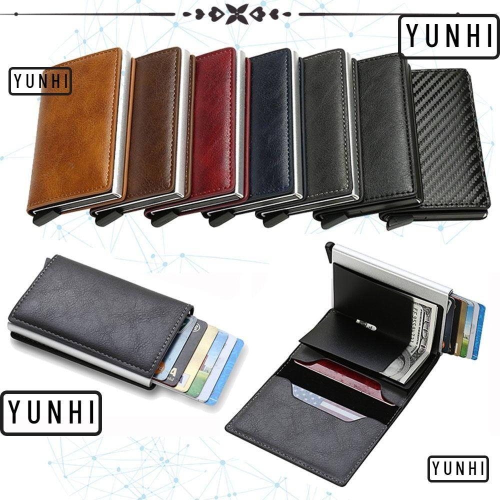 Yunhi RFID Card Holder Leater Bank Card Protected Mens Wallet Creditcard Money Wallets
