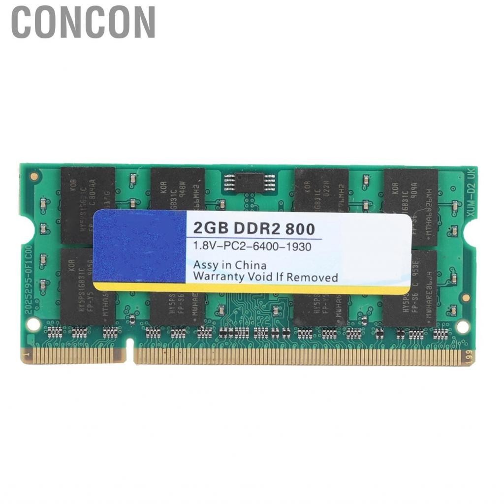 Concon 2G DDR2 Memory RAM Stick  Fully Compatible for Laptop Computer 800Mhz 1.8V 200PIN High Running Speed Module Circuit Board