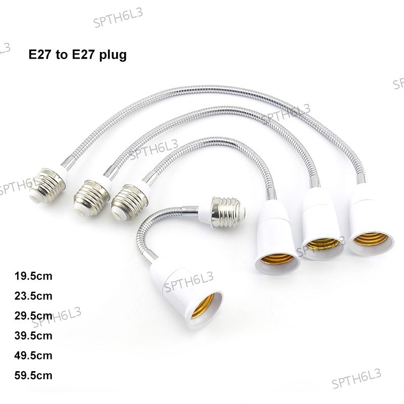 6 ขนาดยืดหยุ่นหลอดไฟ LED ฐาน E27 ถึง E27 อะแดปเตอร์ขยาย AC power ซ็อกเก็ตสกรูผู้ถือ Converters อะแดปเตอร์โคมไฟ TH6L3