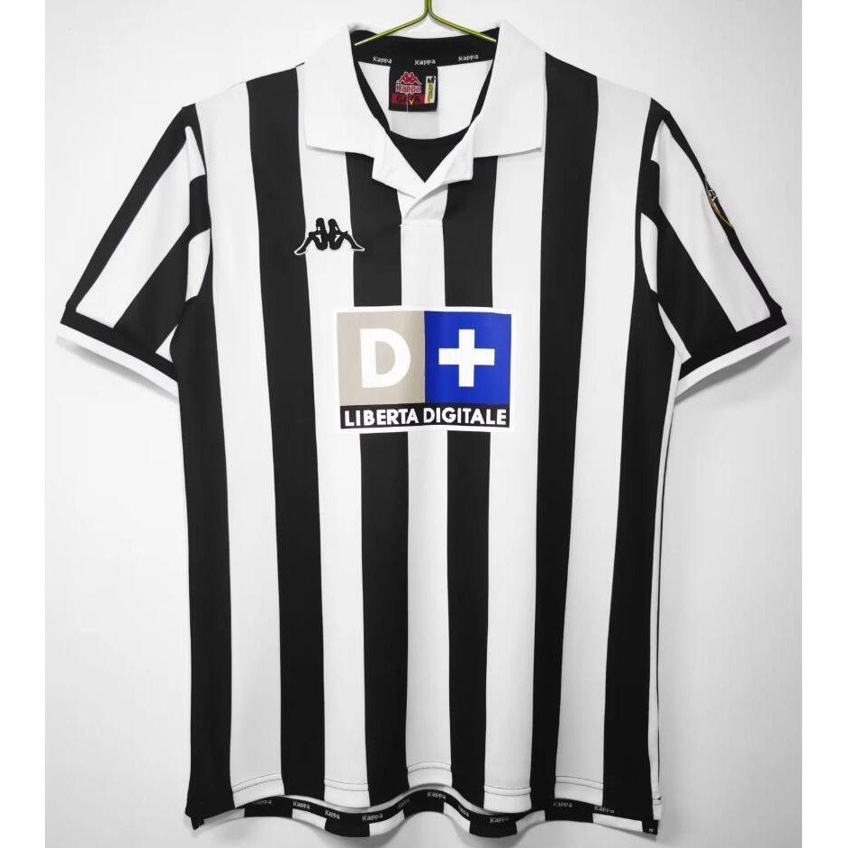 1998/99 Juventus Home เสื ้ อฟุตบอลคุณภาพสูงผู ้ ชายเสื ้ อแขนสั ้ น