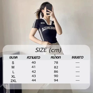 พร้อมส่ง เข้าใหม่เสื้อยืดแขนสั้น พิมพ์ลายสไตล์สาวอเมริกัน