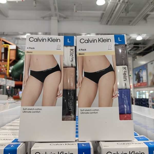 กางเกงใน กางเกงใน ck Calvin Klein Kevin Clay กางเกงขาสั้นผู้หญิงแนวราบไร้รอยต่อ 4 คู่ยืด CK Suzhou Costco