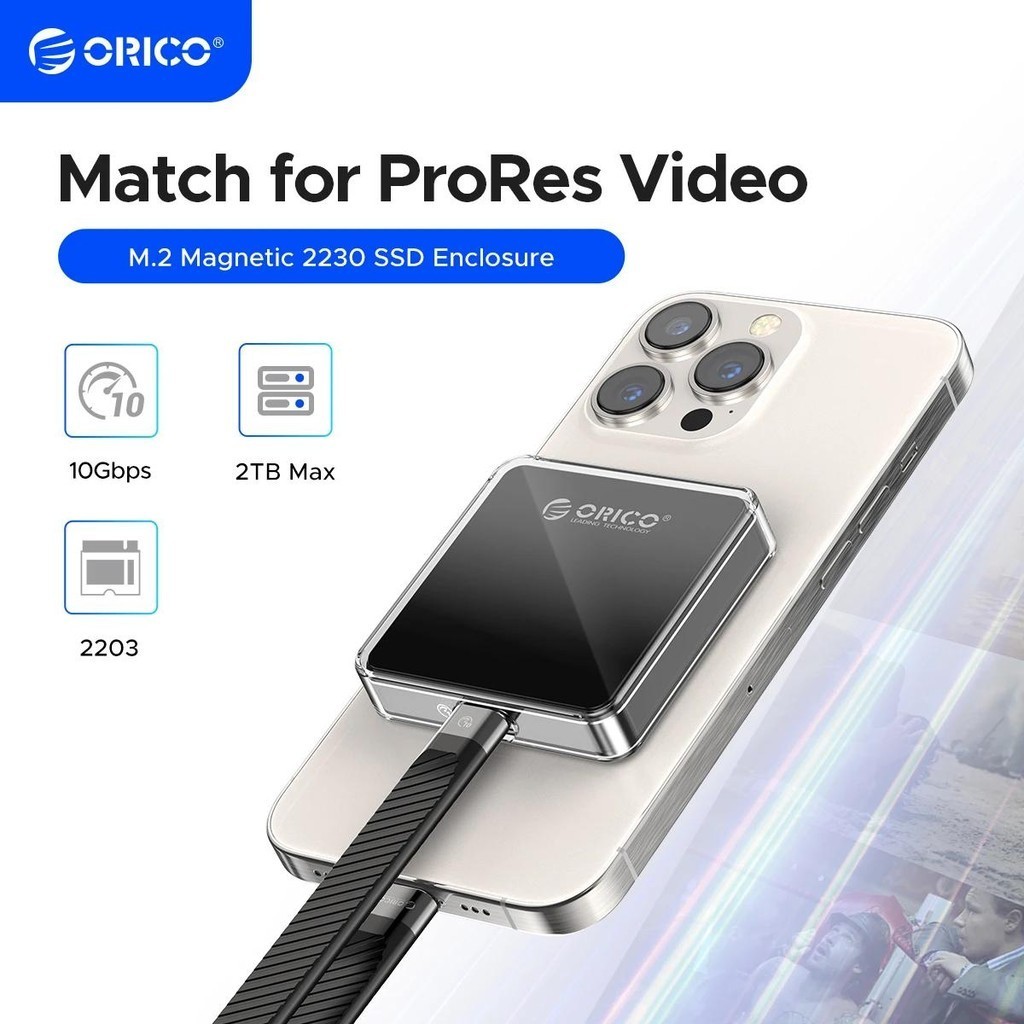 ORICO NVME SSD Case 2230 M.2 NVMe SSD Enclosure 10Gbps Magnetic (AP-30)
