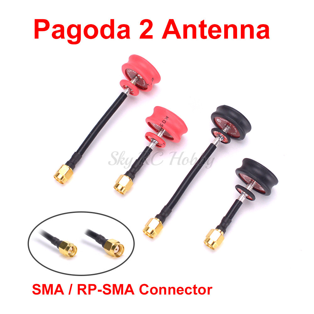 SK Pagoda 2 pagoda-2 5.8GHz FPV Antenna SMA / RP-SMA Plug Connector Long / Short version for QAV-X 2