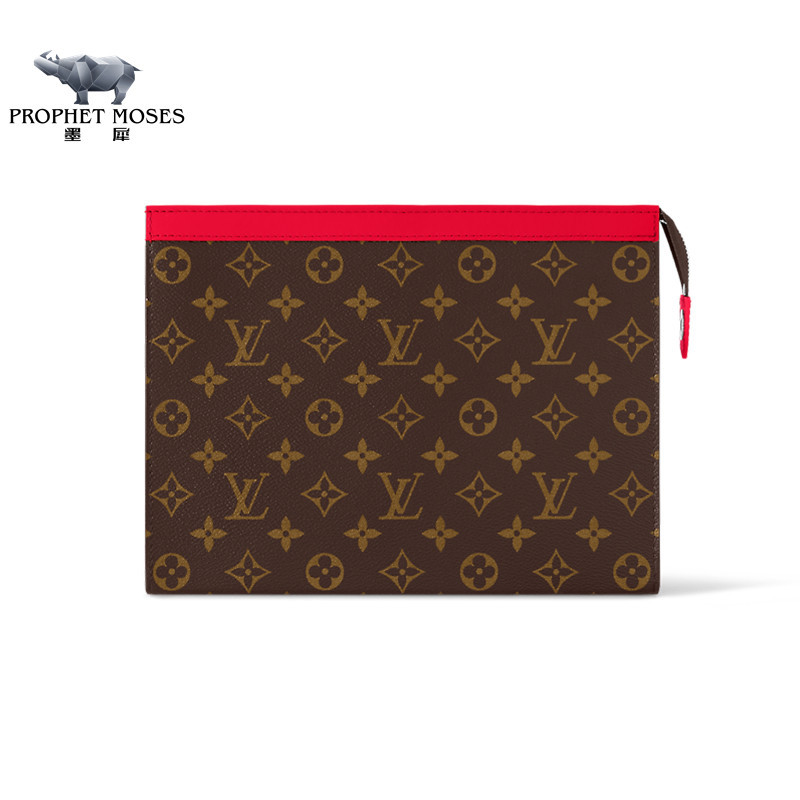 Moxi LV/Louis Vuitton New Men's Bag Classic Old Flower Multi Color POCHETTE VOYAGE Medium Handbag M82857