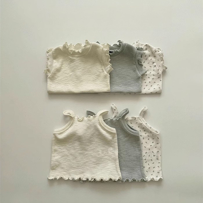Baby Pit Strip Fungus Side Vest Top + กางเกงขาสั ้ นชุดลําลองเด ็ ก