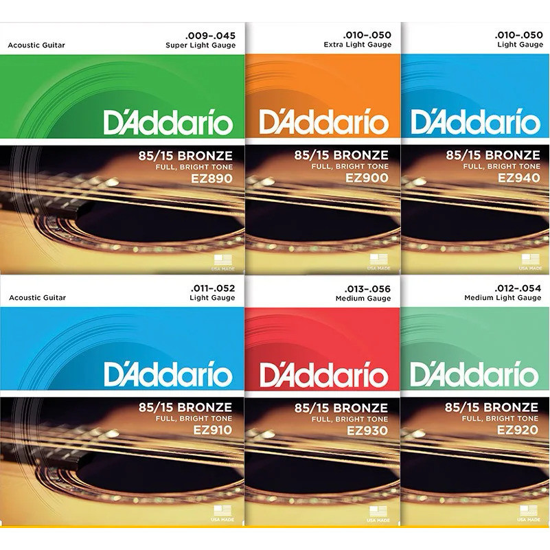 D'ADDARIO Daddario EZ910 EZ890 EZ900 EZ920 EZ930 สายกีต้าร์ Daddario อะคูสติก Great Bronze,