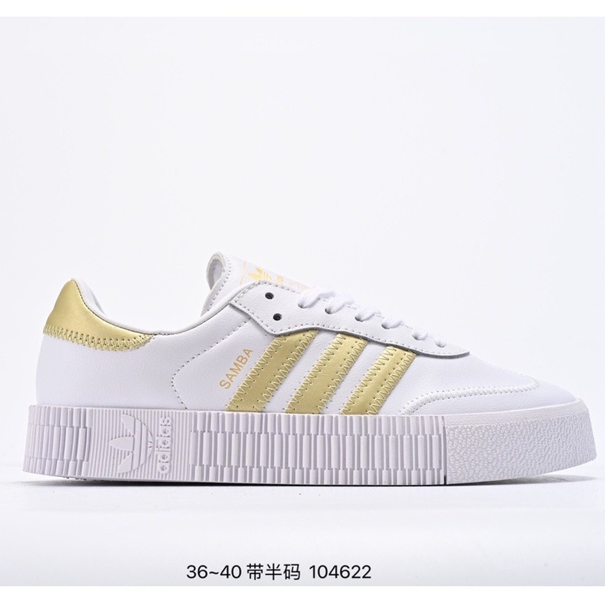 Adidas Shambarose Sambarose W USD รองเท ้ าแพลตฟอร ์ มต ่ ําของผู ้ หญิง Adidas Sambarose จาก Samba 