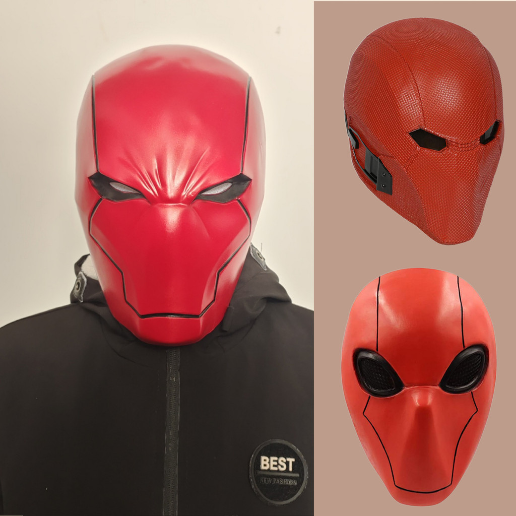 Batman Red Hood Latex Mask สําหรับคอสเพลย ์ Dark Knight Halloween