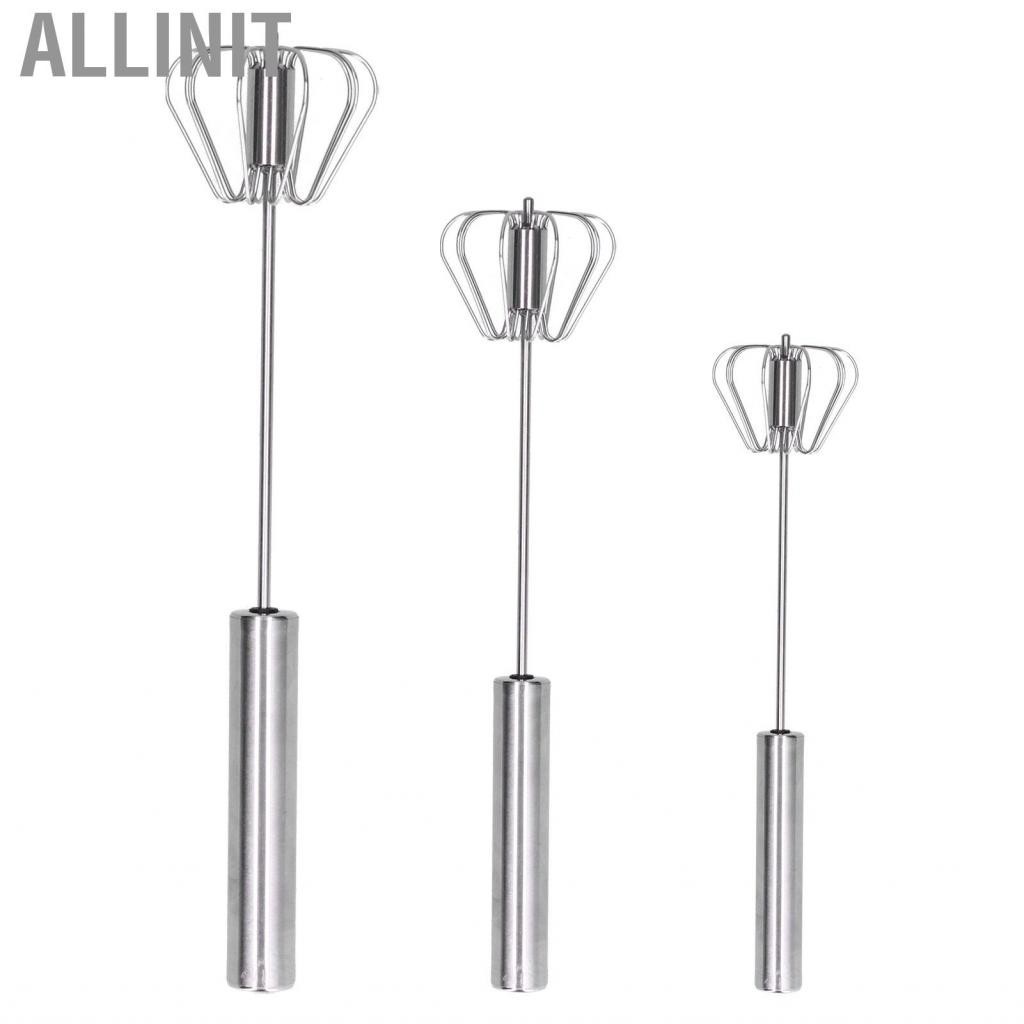 Allinit Egg Beater SemiAutomatic Stainless Steel Small Whisk Hand Mixer for Kitchen Use Cooker Home Cooking Tools