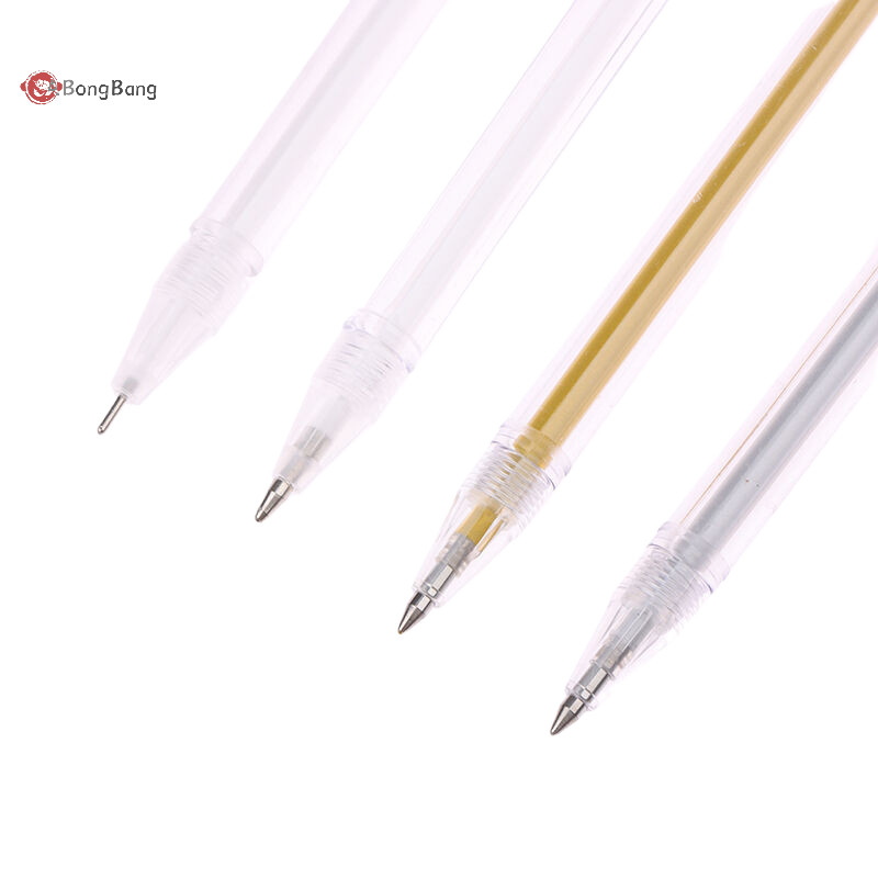 Abongbang 1 PC ปากกาหมึกเจลคลาสสิก Gelly Roll Art Highlight ปากกามาร ์ กเกอร ์ สีขาวเงิน Gold Art Paing วาด Art Marker ปากกา Nice