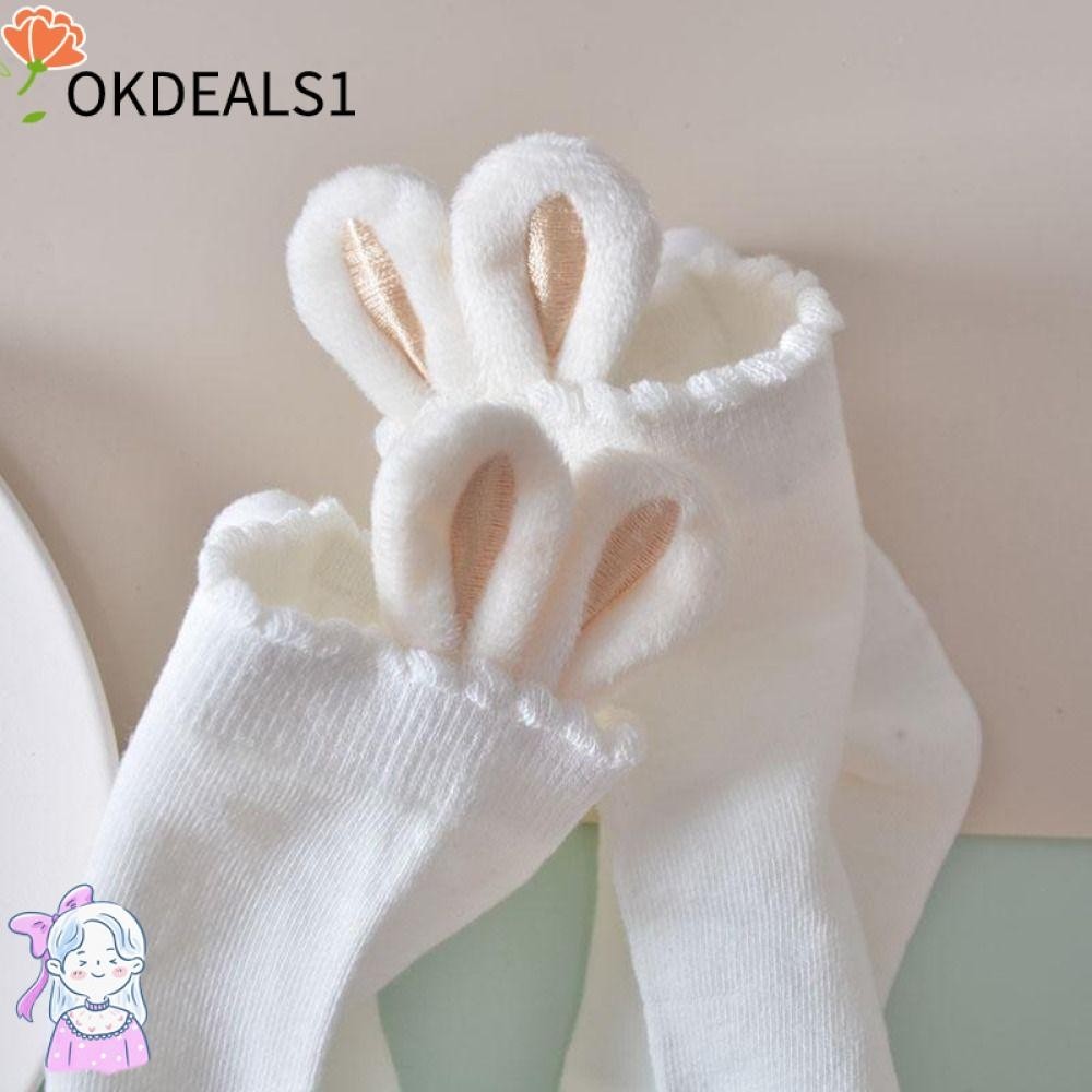 Dealshop Kawaii ถุงเท้าโลลิต้า ถุงเท้าหูกระต่าย ผ้าฝ้าย ญี่ปุ่น สไตล์เกาหลี ลําลอง หูสัตว์น่ารัก ถุงเท้า