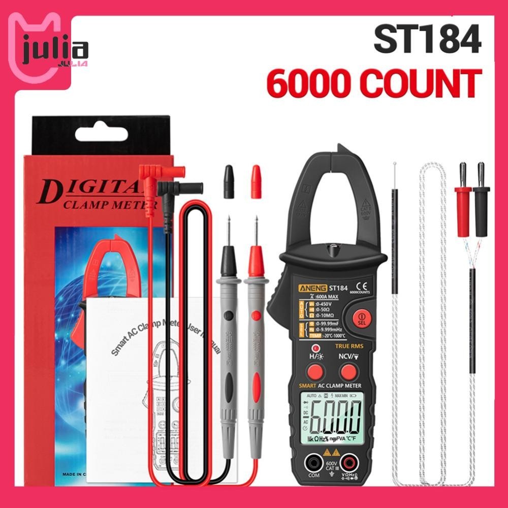[ Julia1.th ] ST184 Digital Clamp Meter Multimeter True RMS AC/DC Voltage Current Tester