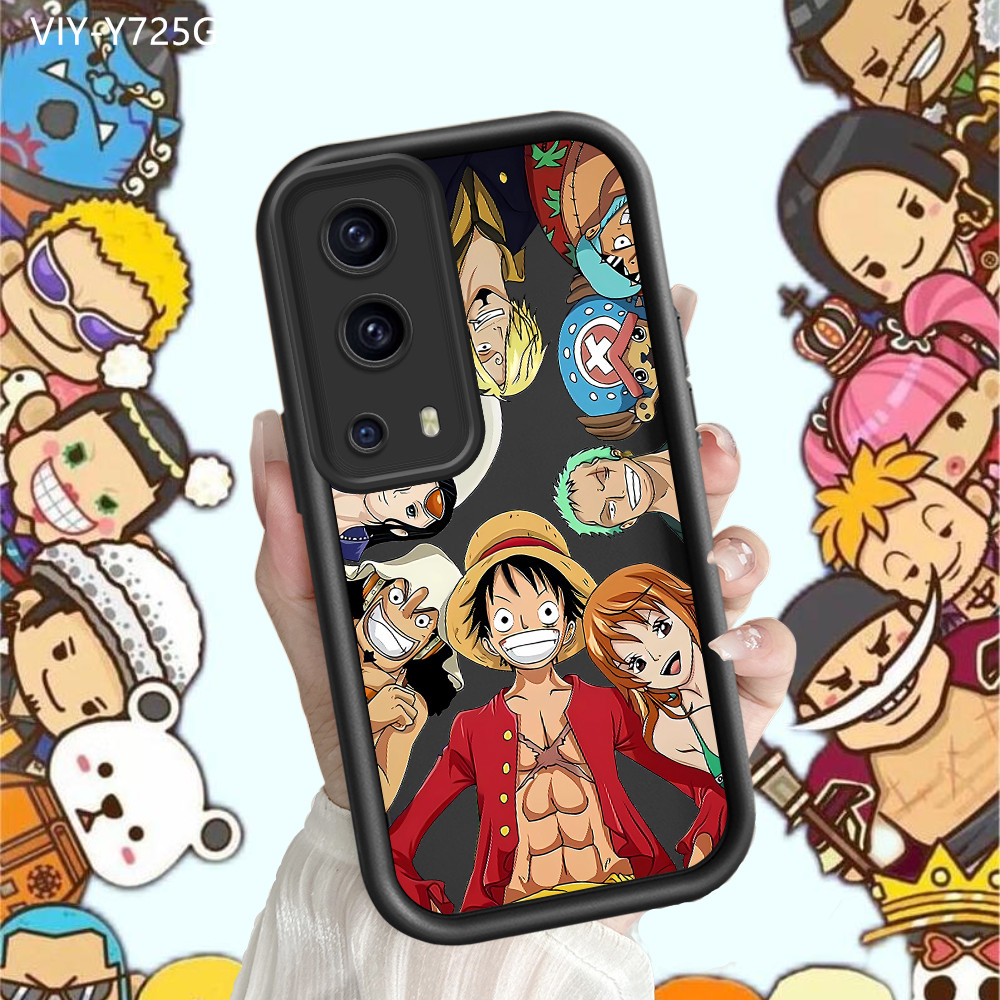 Vivo Y72 Y52 5G เคสวีโว่ สำหรับ Case Straw Hat Boy เคสโทรศัพท์ Angel Eyes Ladder Cover