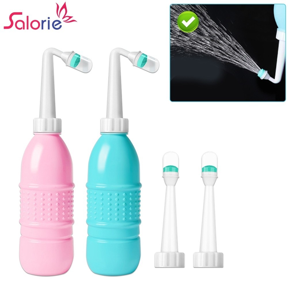 Salorie 500ml แบบพกพามือถือ Bidet Sprayer ทําความสะอาดส ่ วนบุคคลสุขอนามัยขวดสเปรย ์ ซักผ ้ าสําหรับ Travel Home