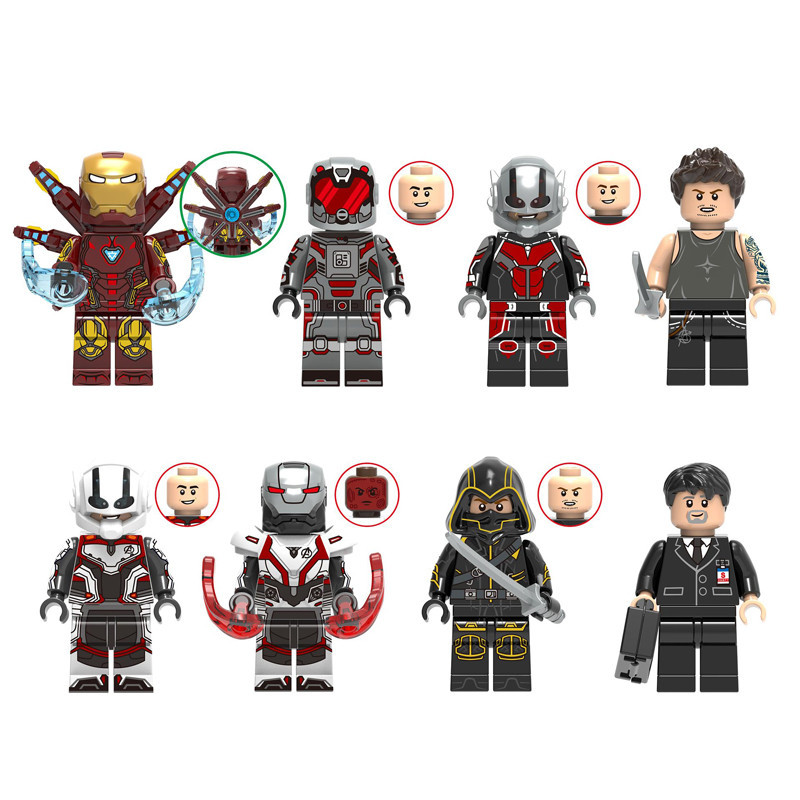 ใช ้ งานร ่ วมกับ Lego Avengers Superhero Iron Ant-Man Hawkeye Ronin War หุ ่ นยนต ์ ประกอบอาคารบล ็ อก Minifigure