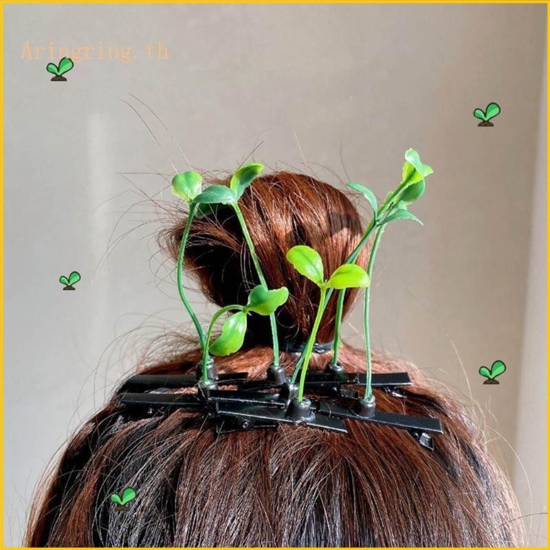 Arin Bundle 10 กิ ๊ บติดผมพืชจําลองกิ ๊ บติดผมแฟชั ่ น Barrette