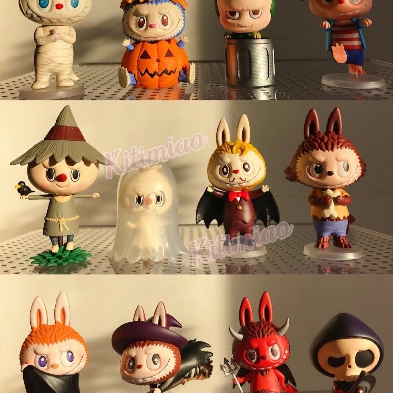 Kitimiao [ของแท้] POP MART Labubu monster carnival out-of-print blind box ฮาโลวีนฟักทองมอนสเตอร์มัมมี่อินเทรนด์ของเล่นรูป