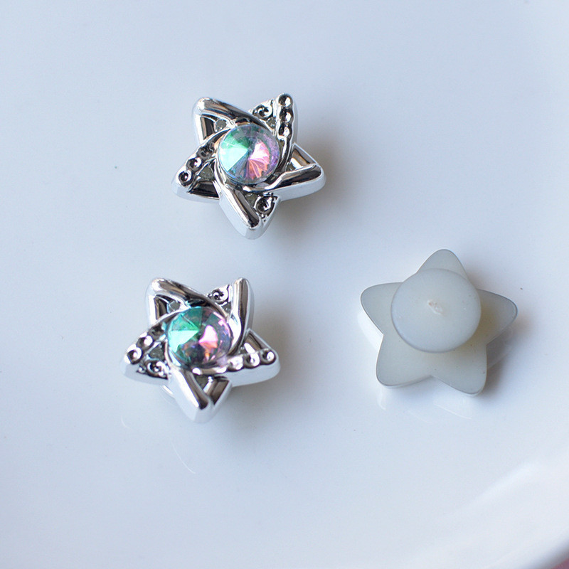 1pcs ดอกไม้มุก Electroplated Love เพชรตกแต่งหัวเข็มขัด DIY Jibitz INS รองเท้า Accessorie น่ารักอุปกรณ์เสริมรองเท้าหัวเข็มขัดตกแต่ง