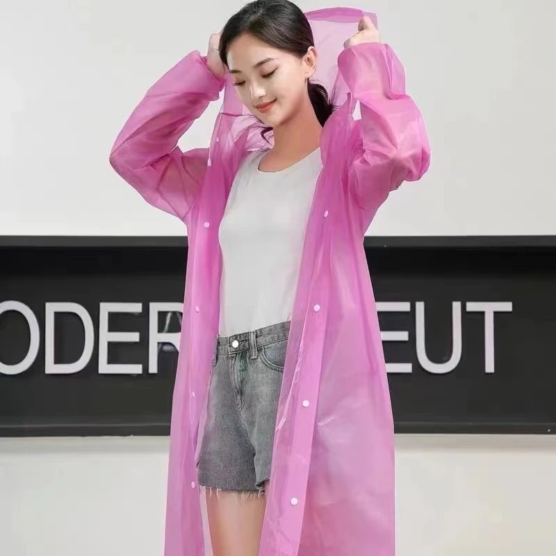 ชุดกันฝน EVA สไตล์เกาหลี เด็กและผู้ใหญ่ มีฮู้ด หนา thumbnail 6