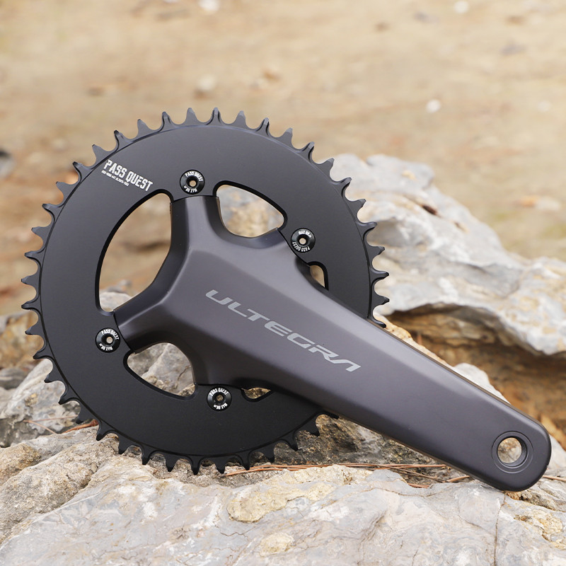 DI2 Crankset PASS QUEST 110BCD Chainring 4 Bolt Aero Chainring Narrrow ฟันกว้างสําหรับ SHIMANO R8100